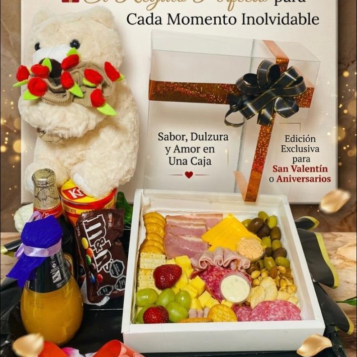 Tabla para picar, mas oso y bebestibles